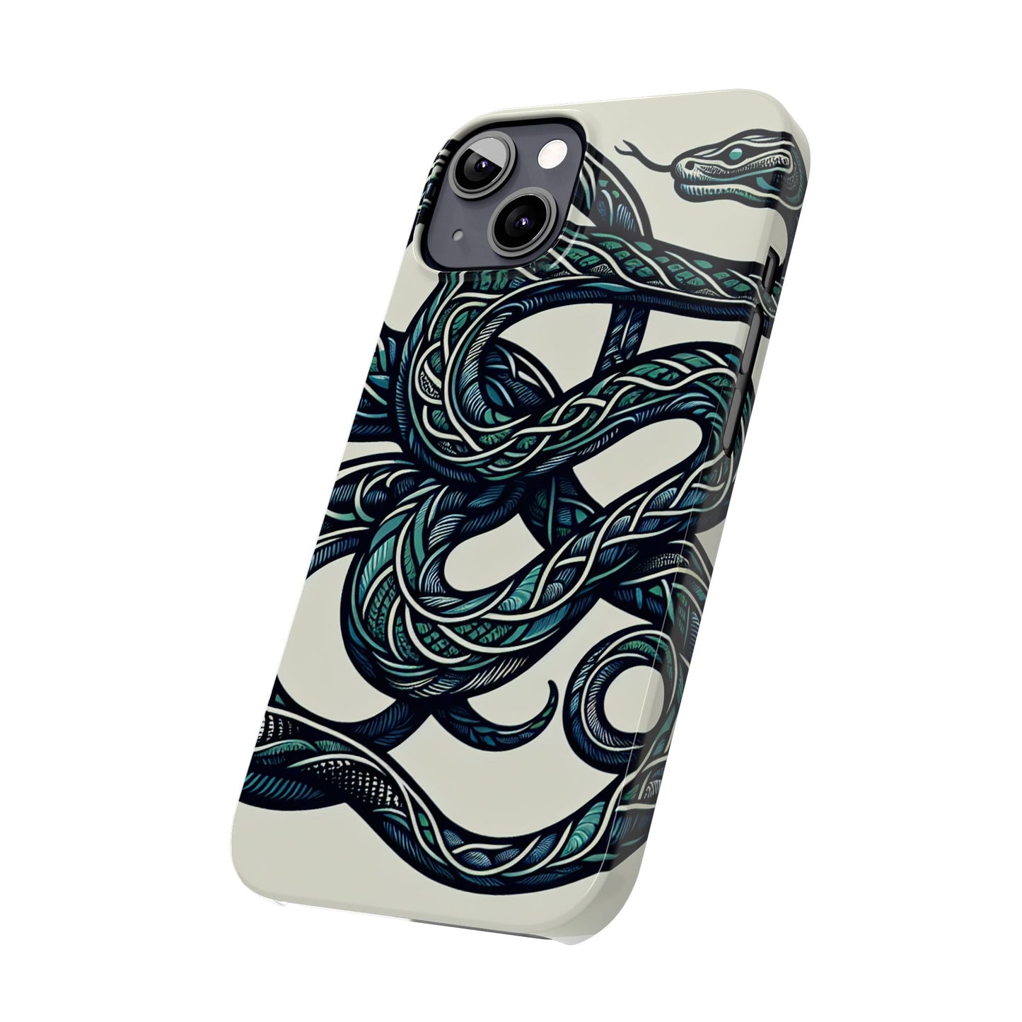 Artistic Snake Slim Phone Case - Unique Design for Nature Lovers