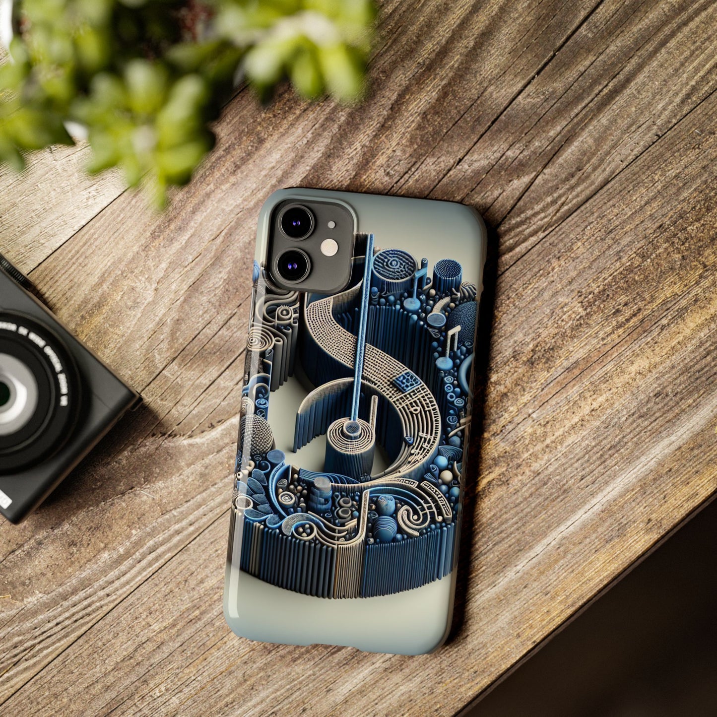 Abstract Musical Note Slim Phone Case - Modern Design for Music Lovers