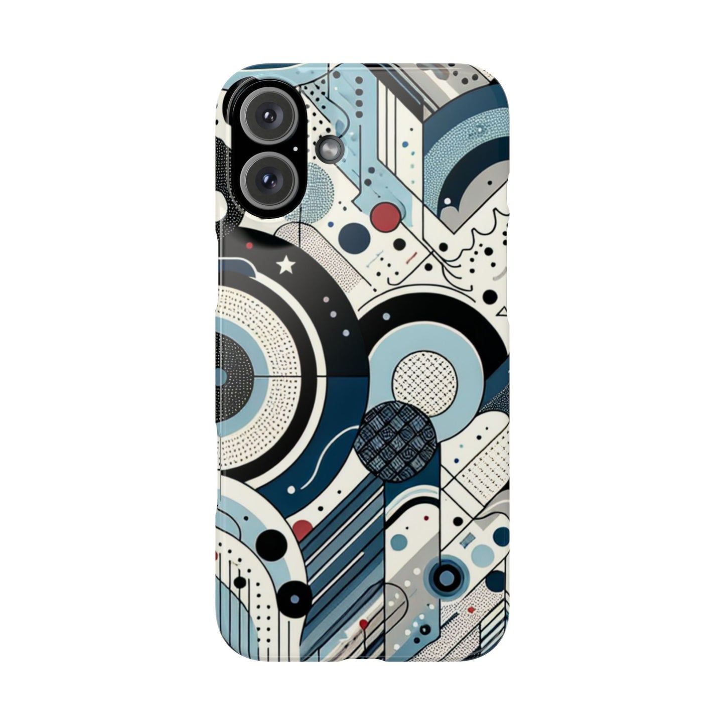 Stylish Geometric Slim Phone Case - Modern Abstract Design