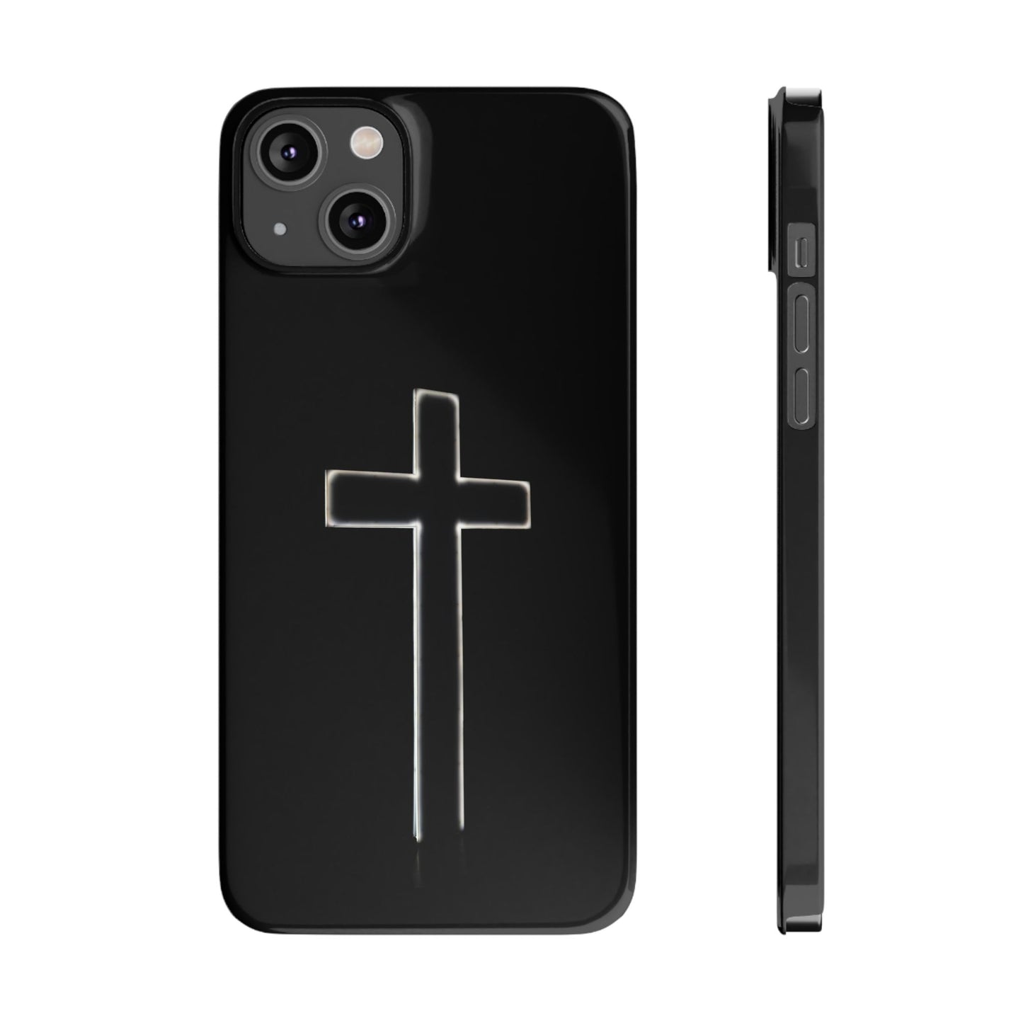 Inspirational Slim Phone Case with Cross Design