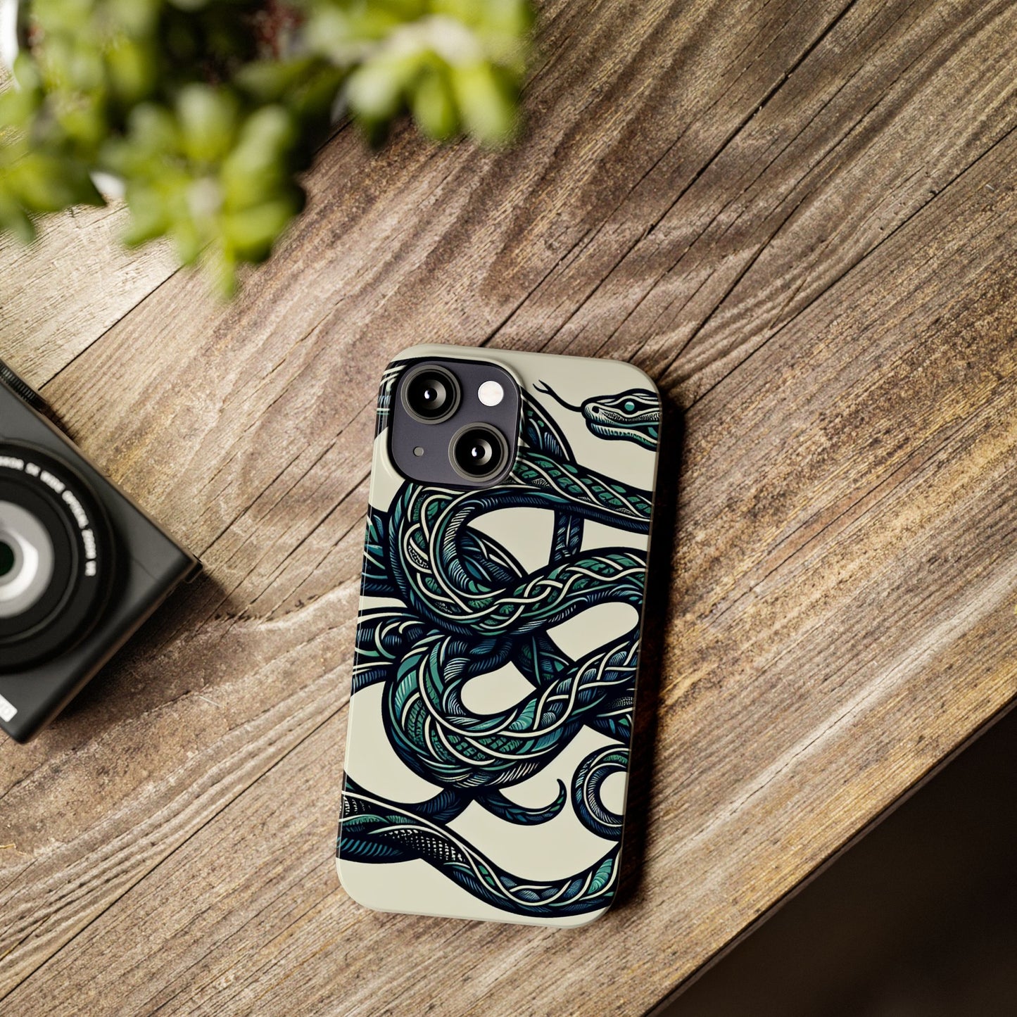 Artistic Snake Slim Phone Case - Unique Design for Nature Lovers