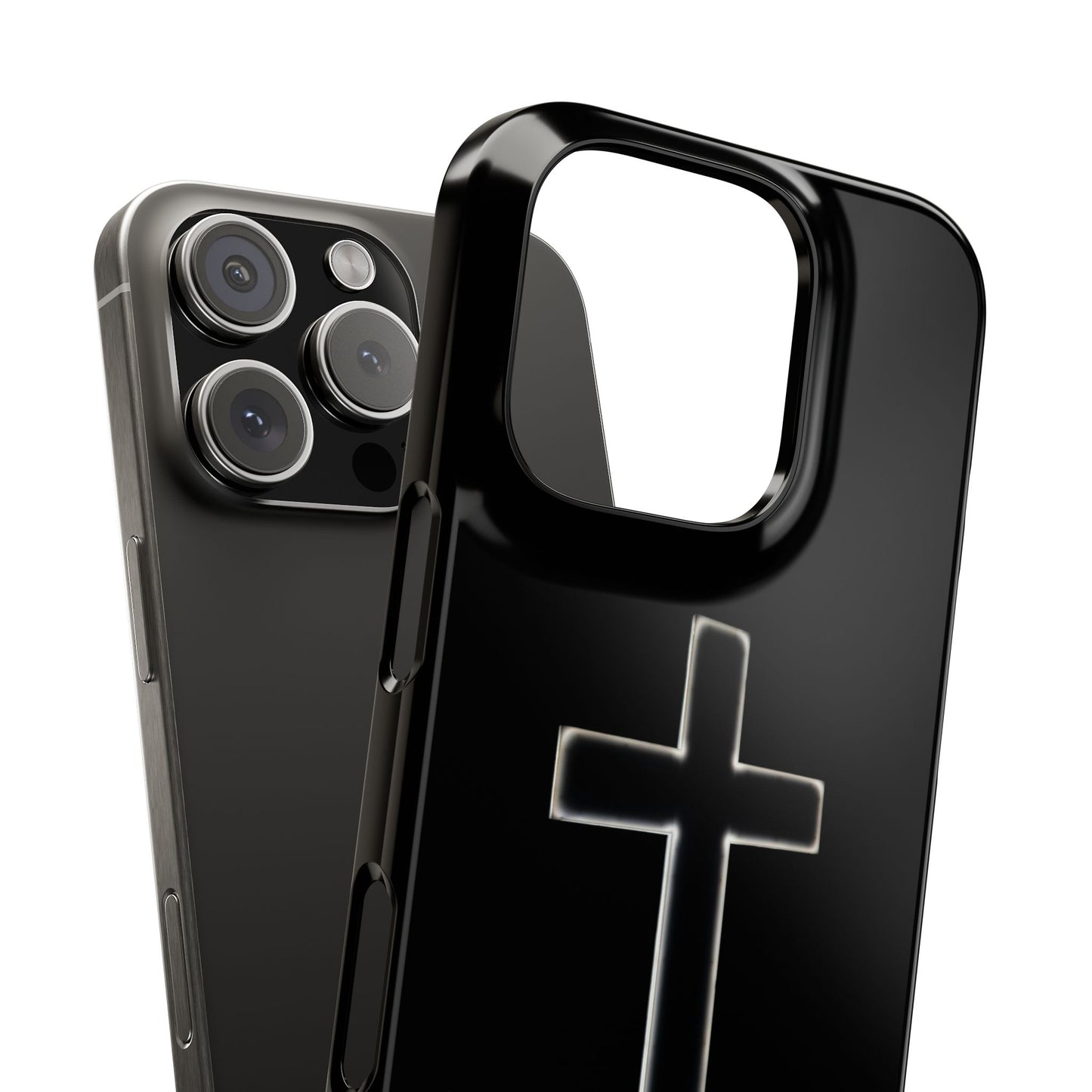 Inspirational Slim Phone Case with Cross Design