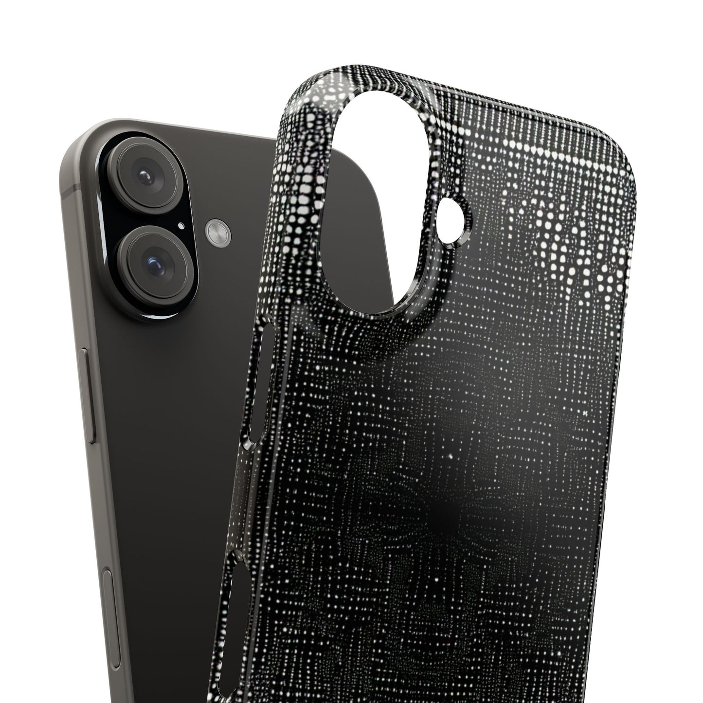 Glamorous Black Diamond Pattern Slim Phone Case