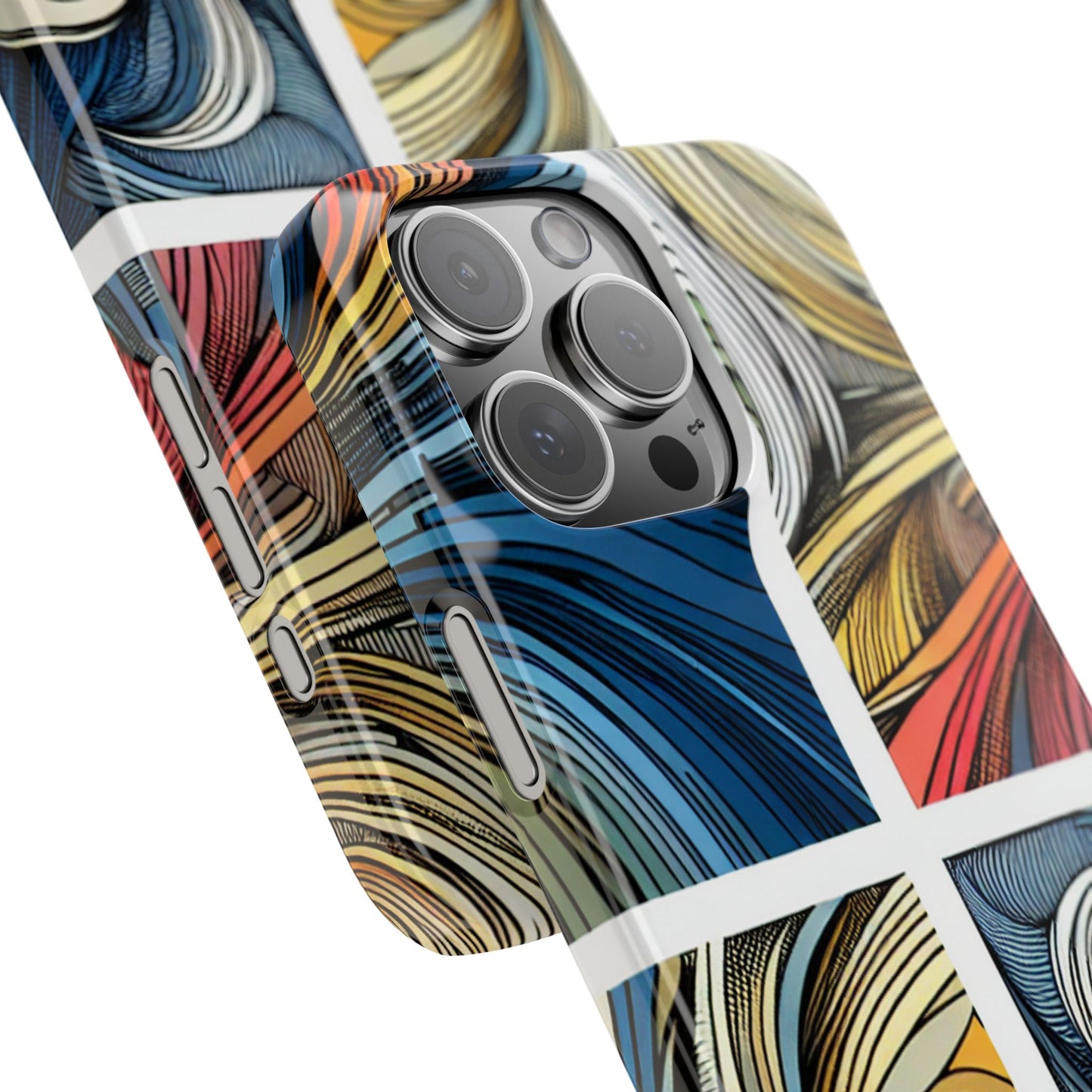 Artistic Slim Phone Cases - Colorful Swirl Design for Creative Souls