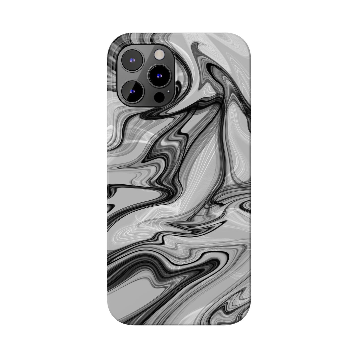 Stylish Black and Gray Abstract Slim Phone Case