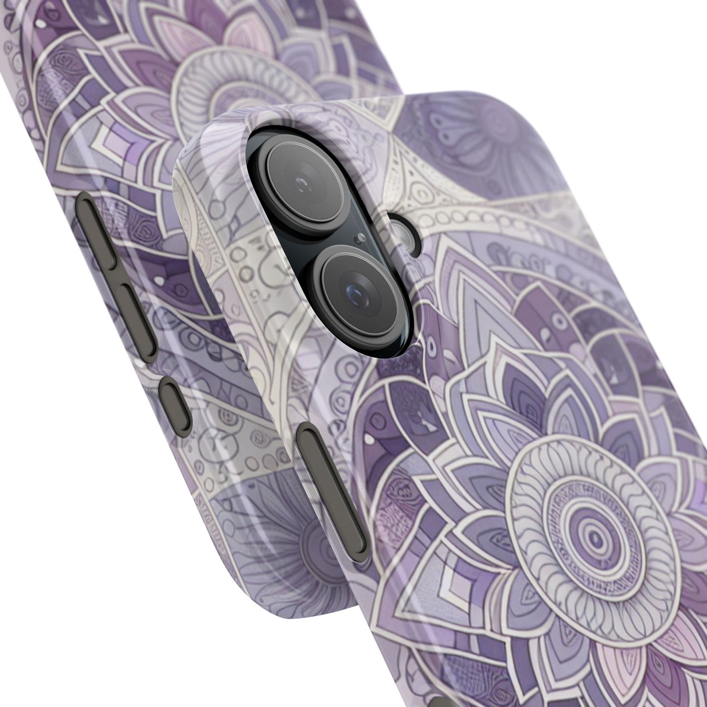 Elegant Mandala Slim Phone Case – Purple Harmony Design