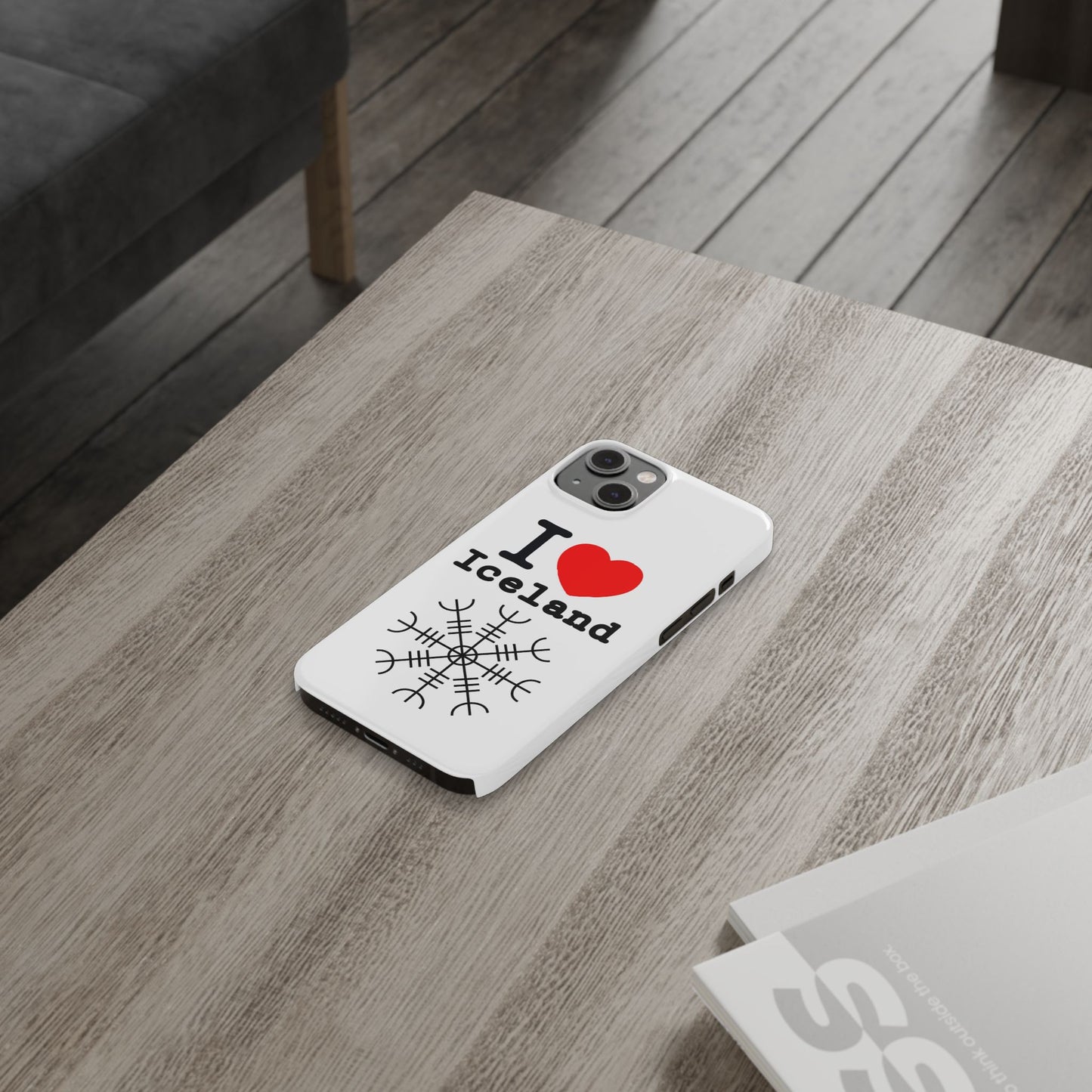 I Love Iceland Slim Phone Case - Stylish & Unique Design for Travelers