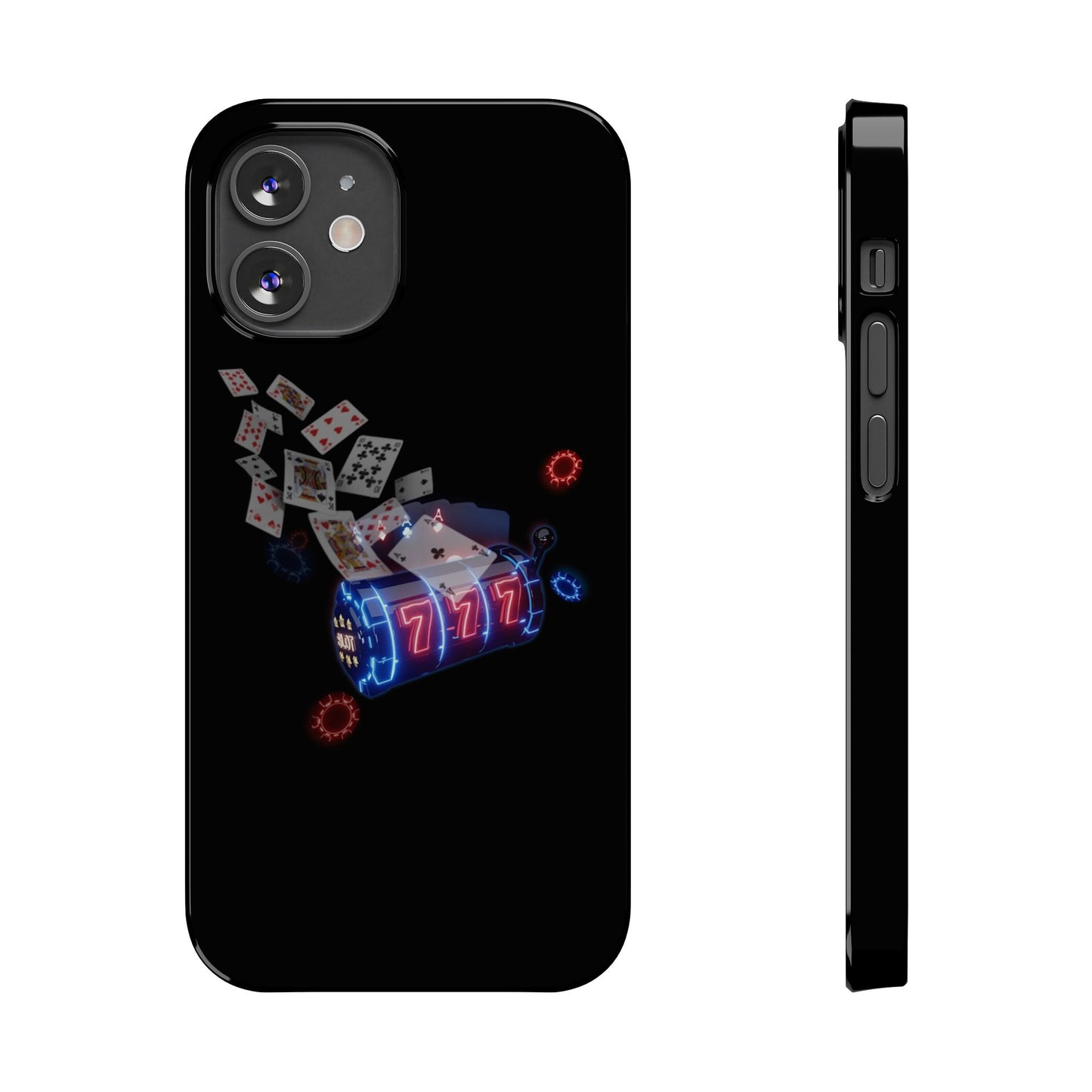 Lucky 777 Slim Phone Case - Casino Vibe, Perfect for Gamblers and Card Players