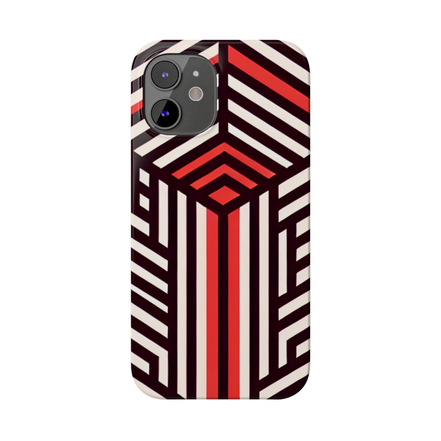 Geometric Slim Phone Case - Modern Abstract Design for Minimalist Style