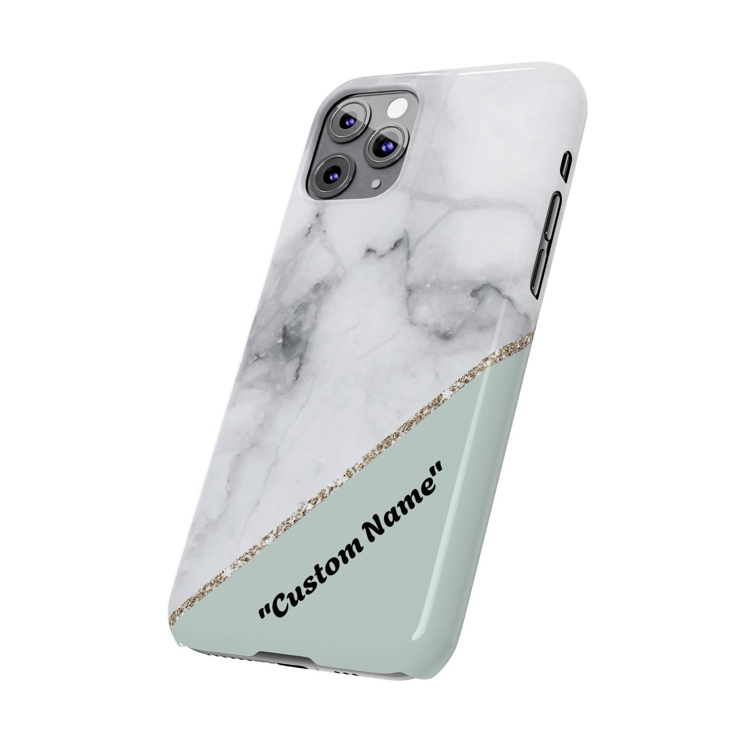 Custom Marble Slim Phone Case - Personalized Design for Trendy Protection