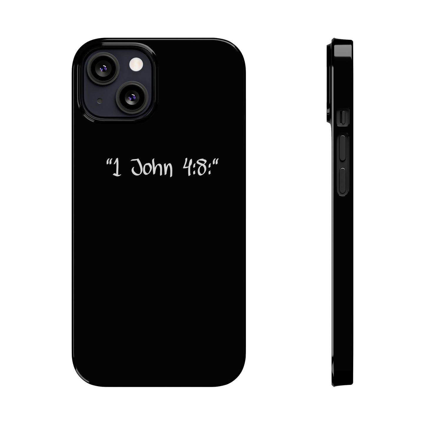 Bible verse "1 John 4:8" - iPhone Case