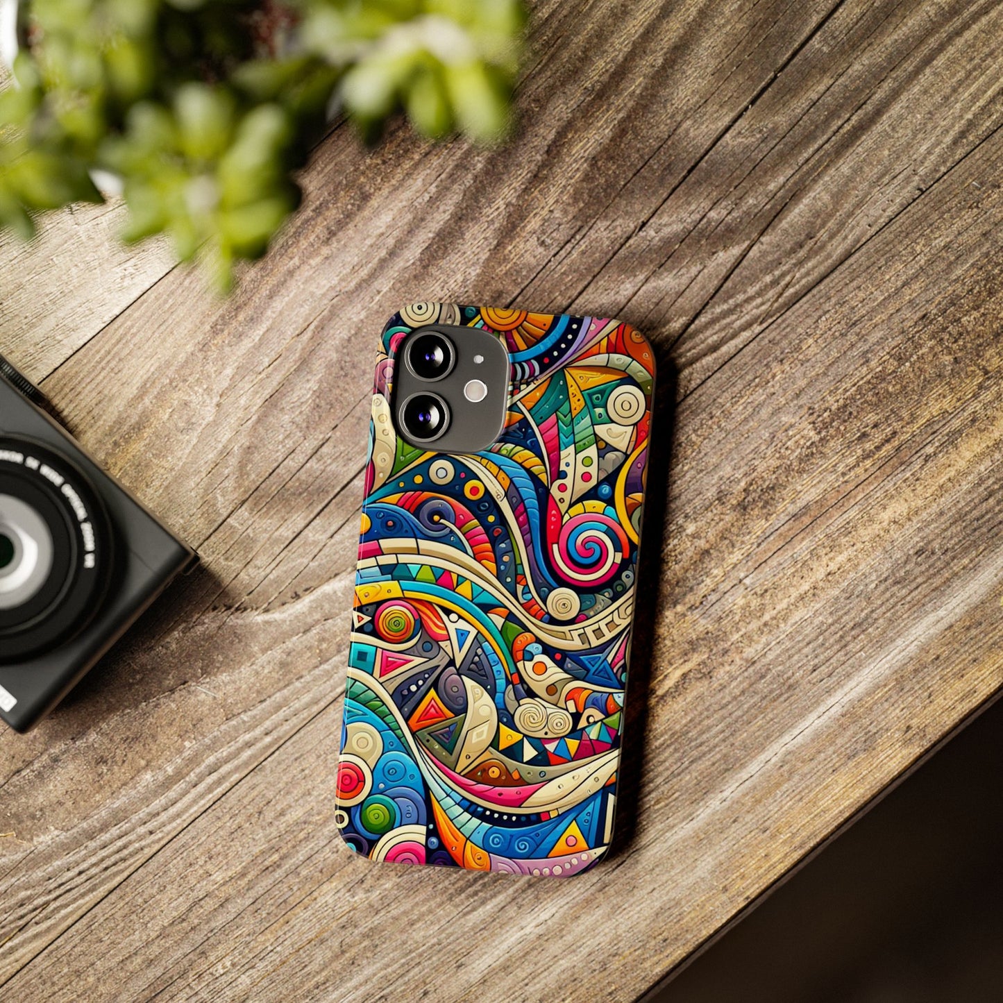 Colorful Abstract Slim Phone Case - Creative Art Design