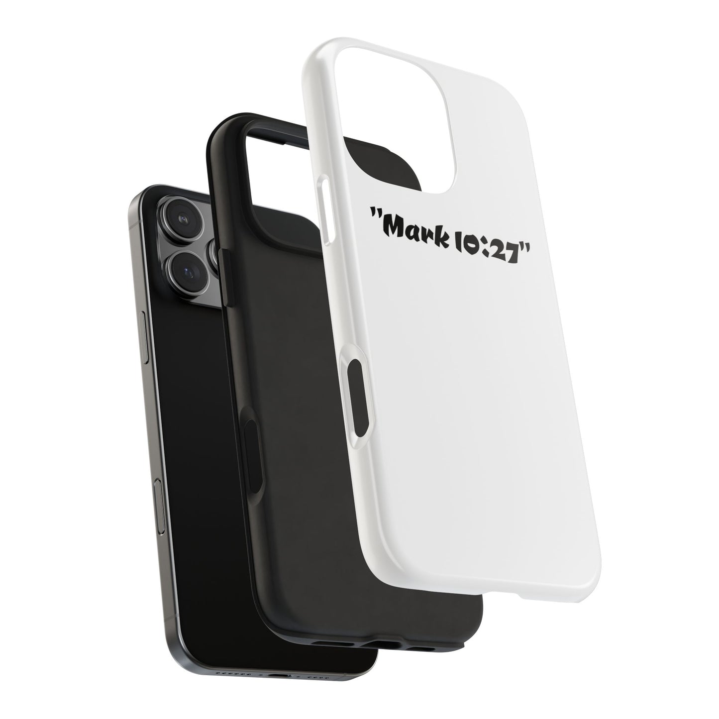 Bible verse "Mark 10:27" (V2) - Tough iPhone Case