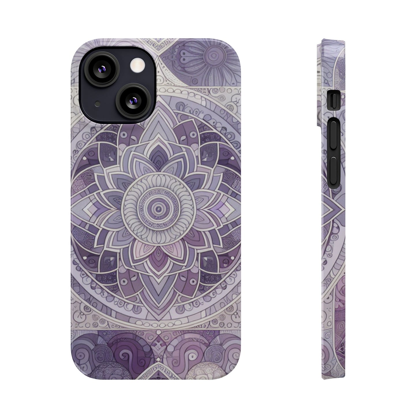 Elegant Mandala Slim Phone Case – Purple Harmony Design