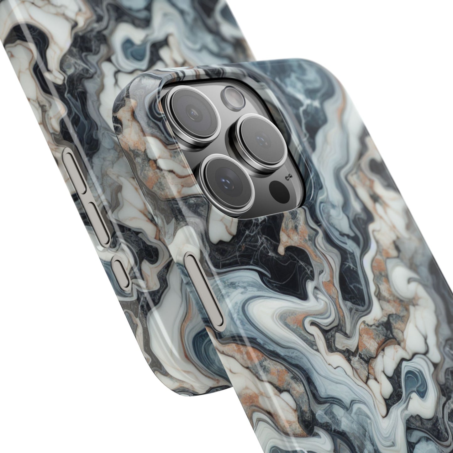 Artistic Marble Slim Phone Case - Elegant Design for Modern Aesthetics