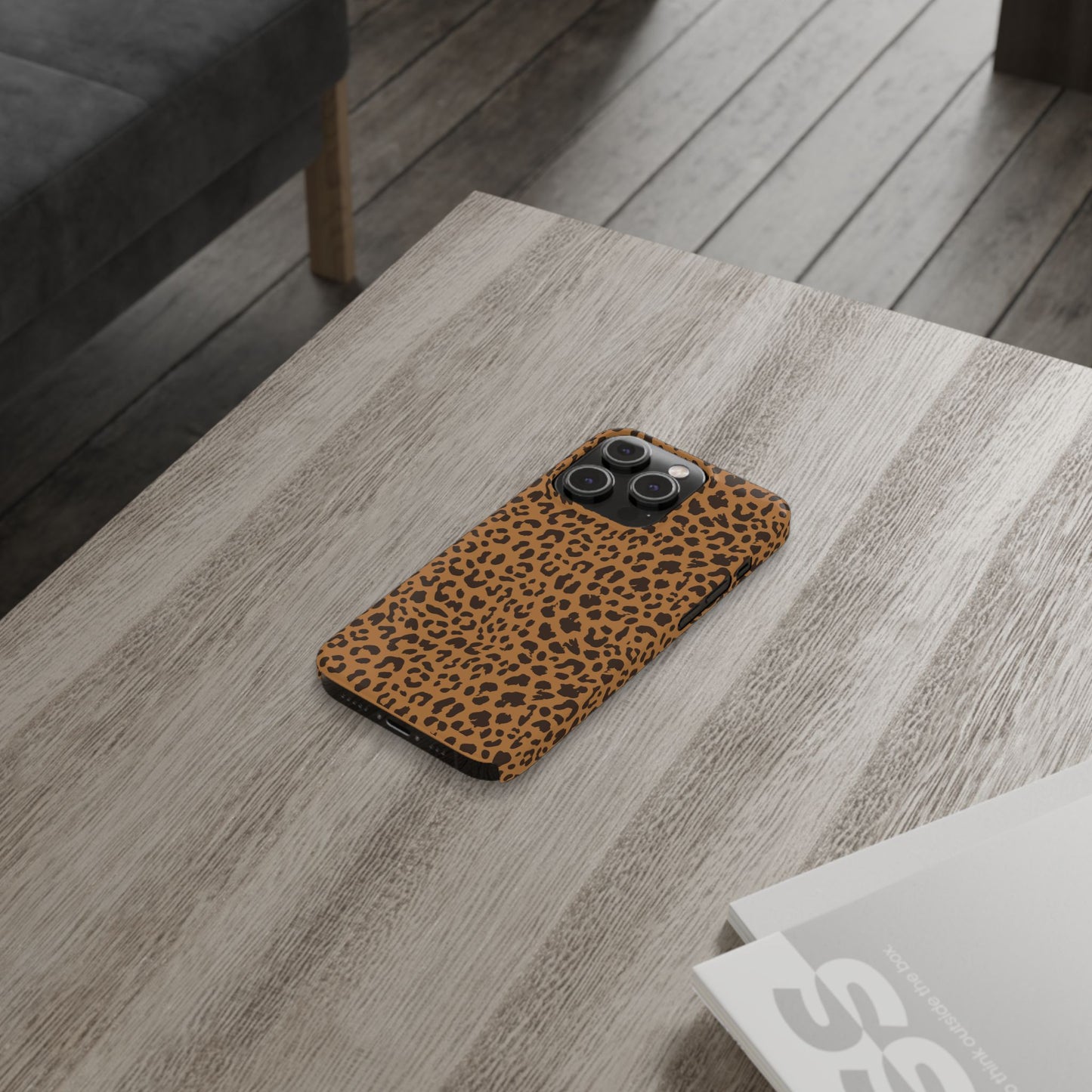 Sleek Leopard Print Slim Phone Case - Stylish & Durable Protection