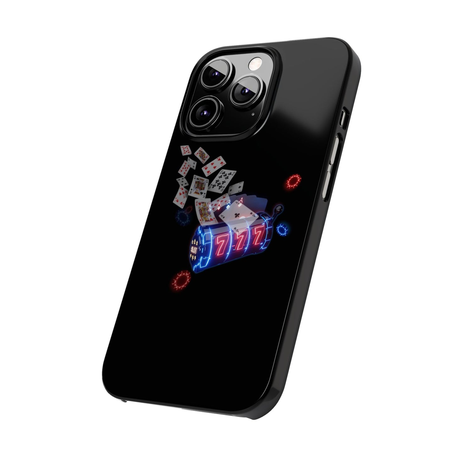 Lucky 777 Slim Phone Case - Casino Vibe, Perfect for Gamblers and Card Players