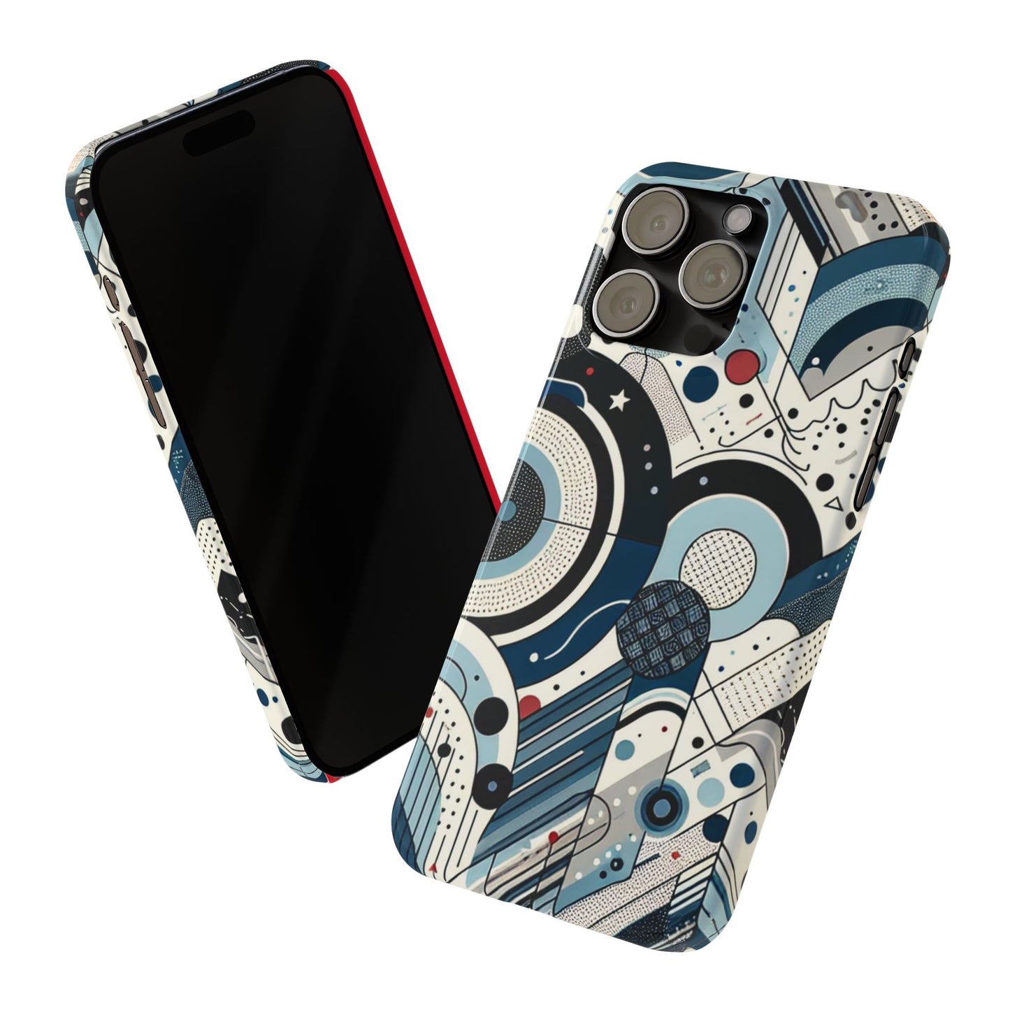 Stylish Geometric Slim Phone Case - Modern Abstract Design