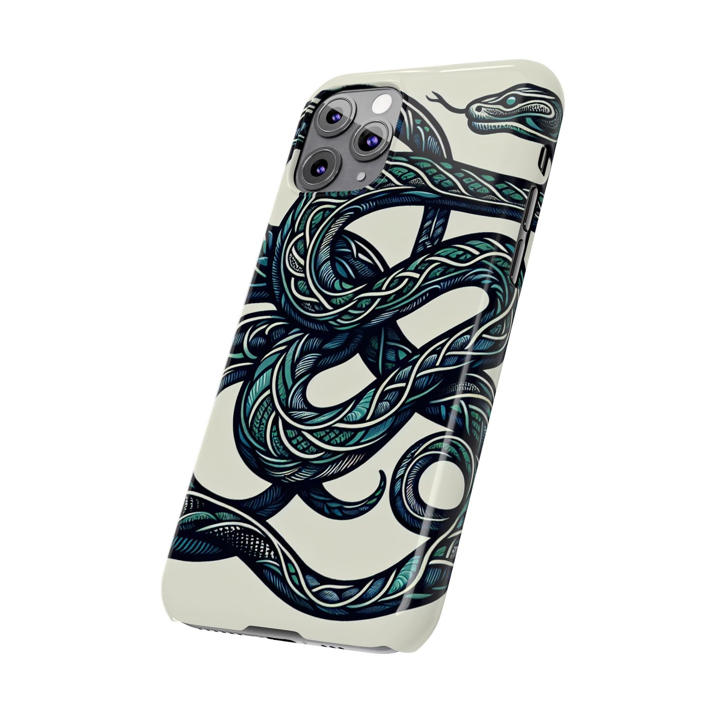 Artistic Snake Slim Phone Case - Unique Design for Nature Lovers