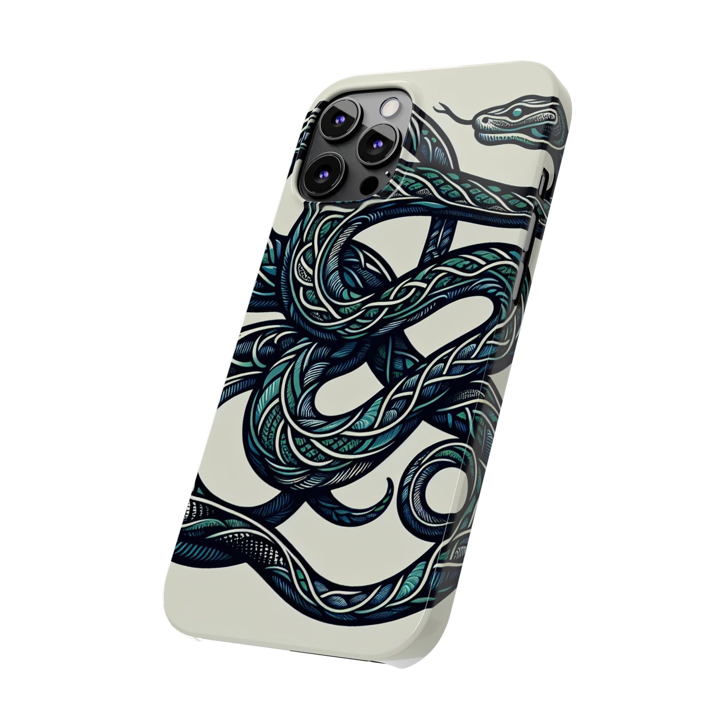 Artistic Snake Slim Phone Case - Unique Design for Nature Lovers