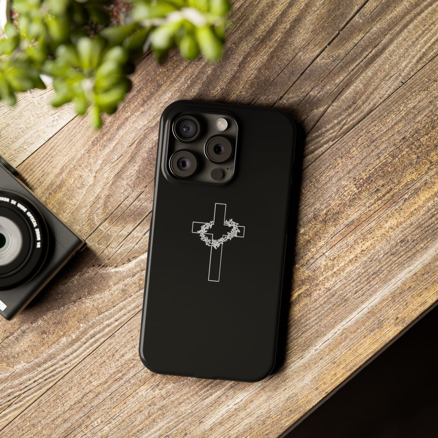 Faith-Inspired Slim Phone Case with Cross Design