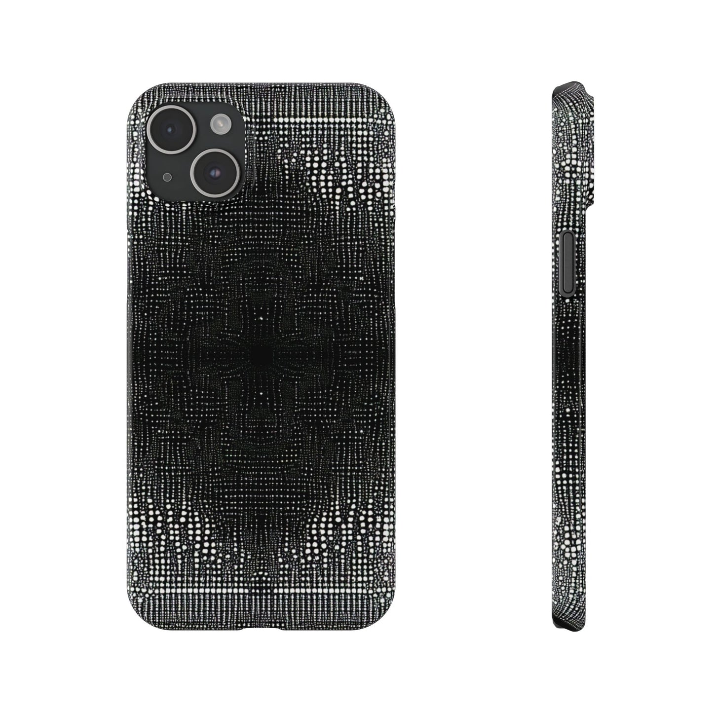 Glamorous Black Diamond Pattern Slim Phone Case