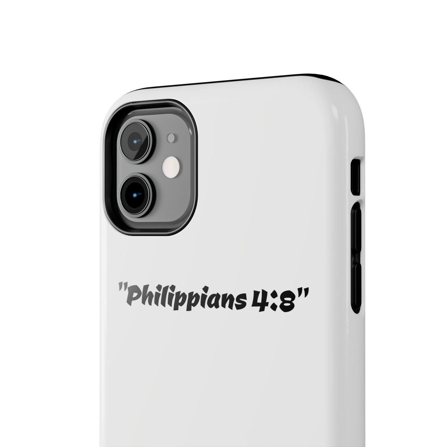 Bible verse "Philippians 4:8" (V2) - Tough iPhone Case