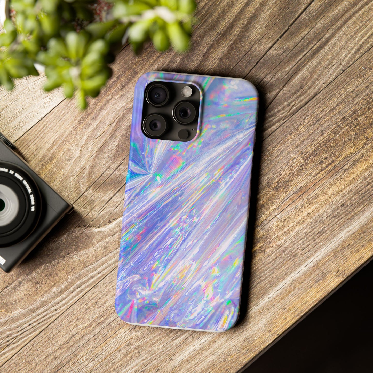 Iridescent Slim Phone Case - Holographic Design for Trendy Protection