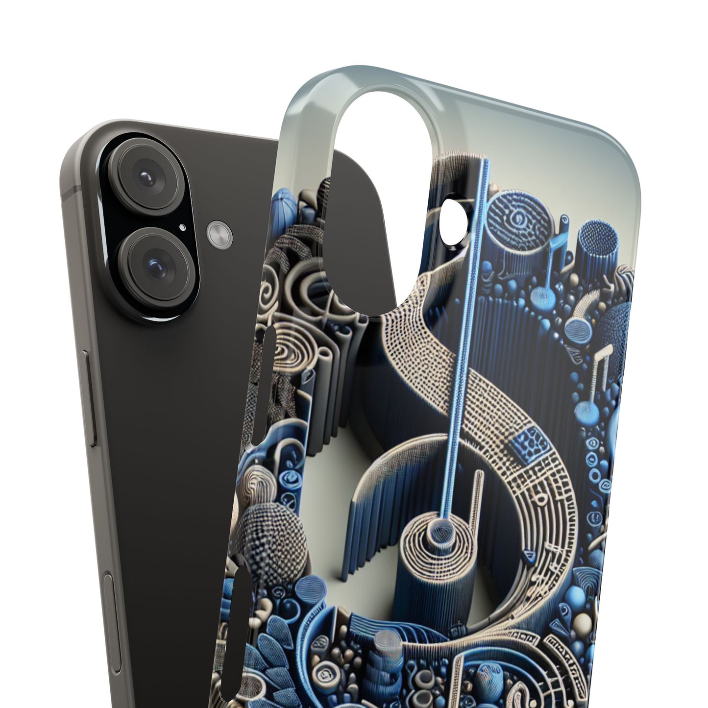 Abstract Musical Note Slim Phone Case - Modern Design for Music Lovers