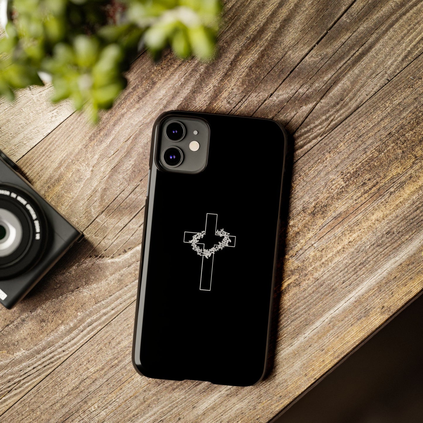 Faith-Inspired Slim Phone Case with Cross Design