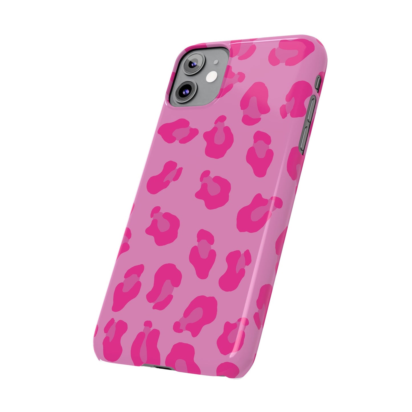 Pink Leopard Print Slim Phone Case - Stylish & Trendy Protection