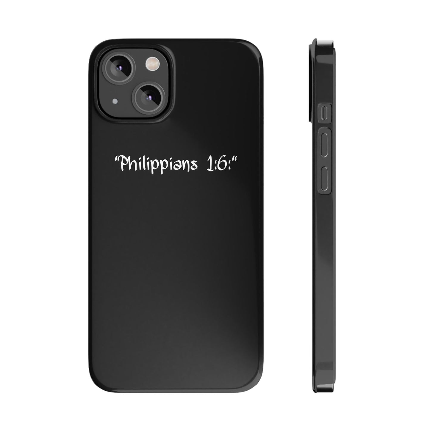 Bible verse "Philippians 1:6" - iPhone Case