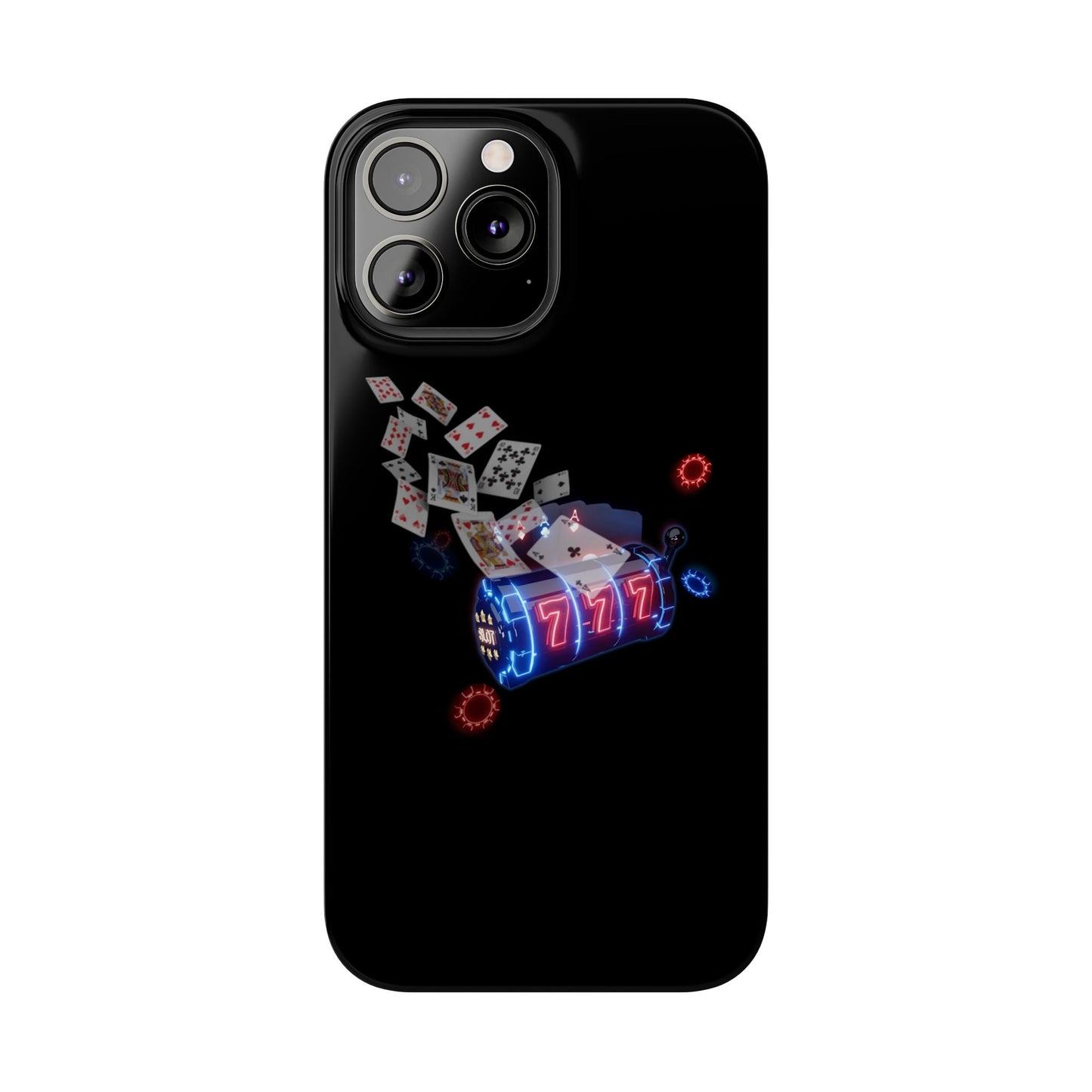 Lucky 777 Slim Phone Case - Casino Vibe, Perfect for Gamblers and Card Players