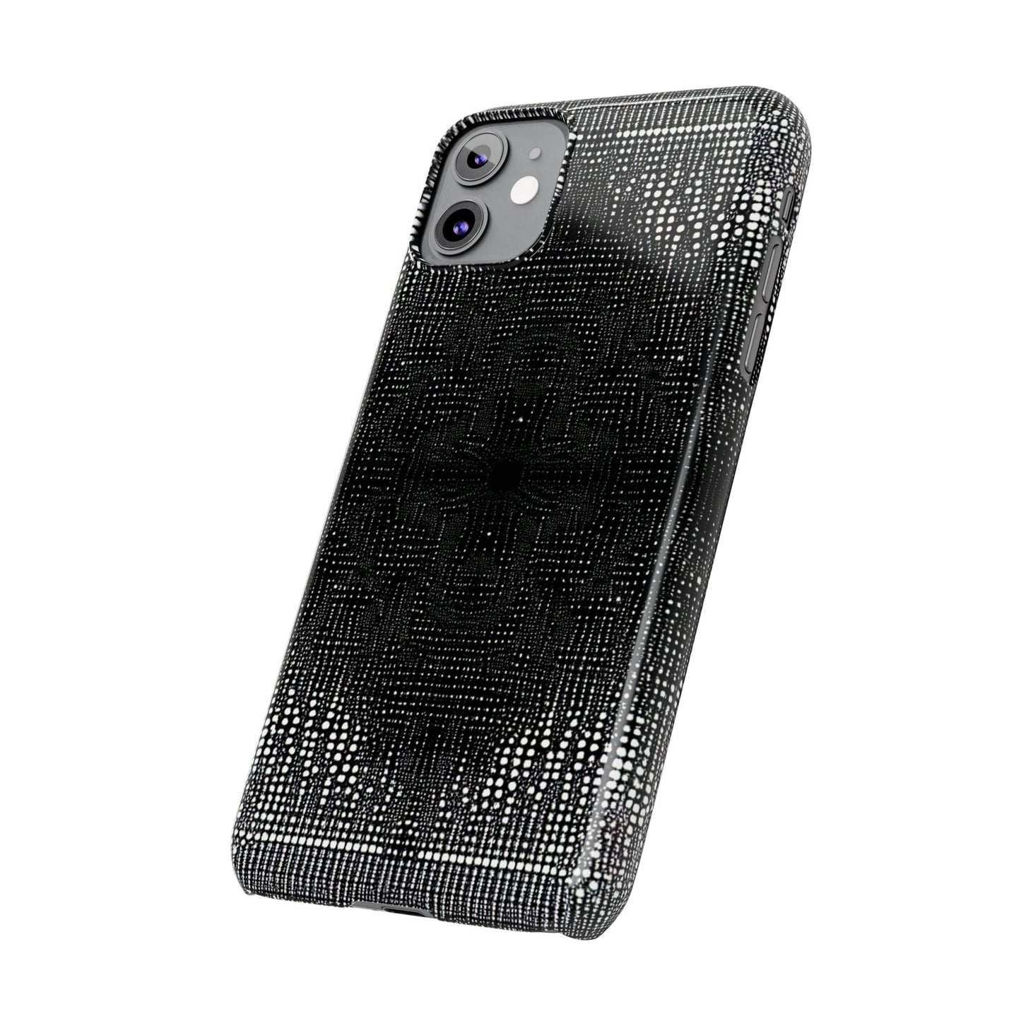 Glamorous Black Diamond Pattern Slim Phone Case