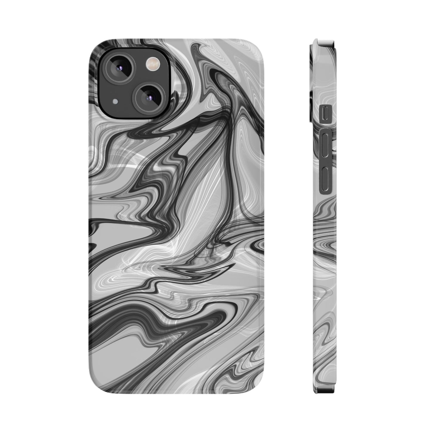 Stylish Black and Gray Abstract Slim Phone Case