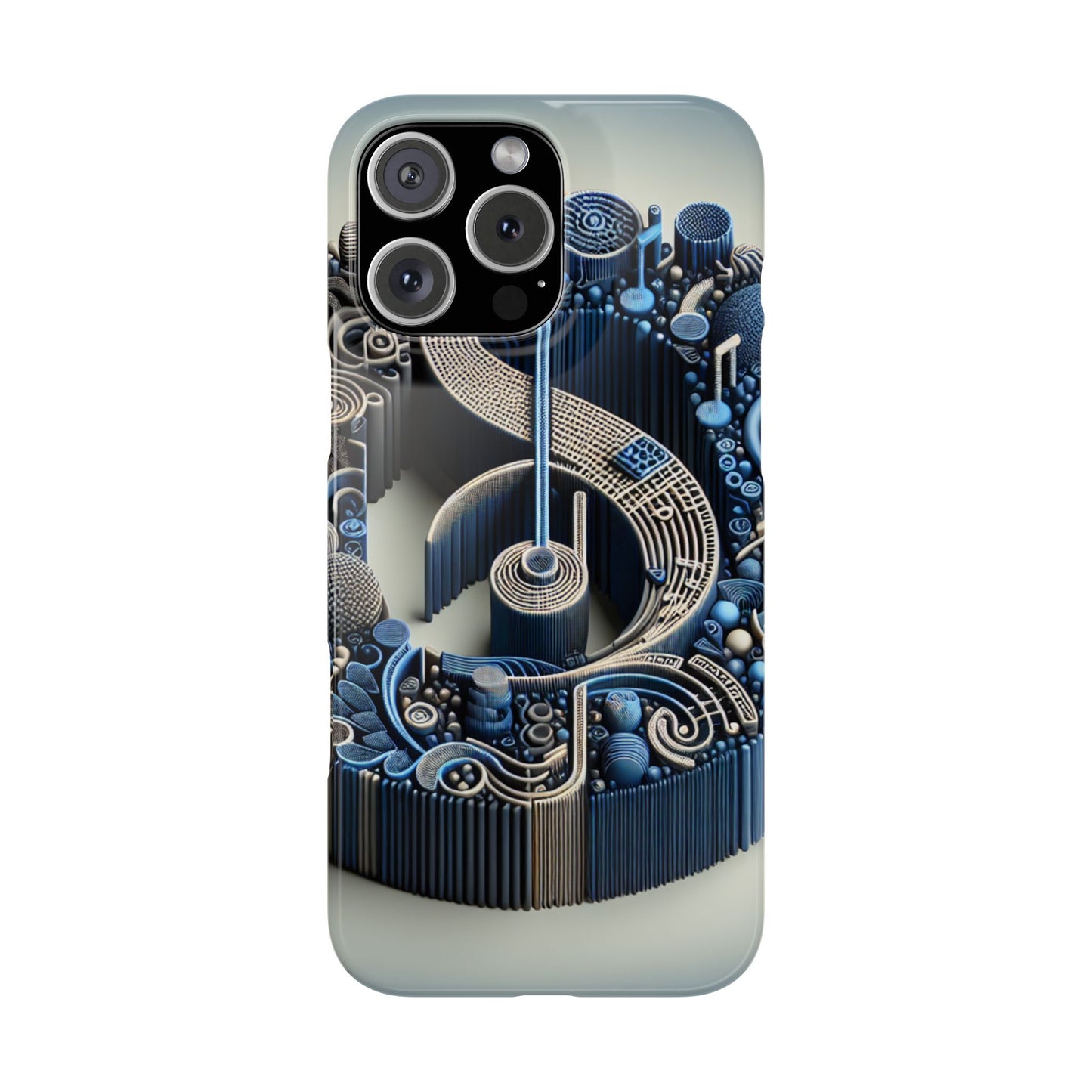 Abstract Musical Note Slim Phone Case - Modern Design for Music Lovers