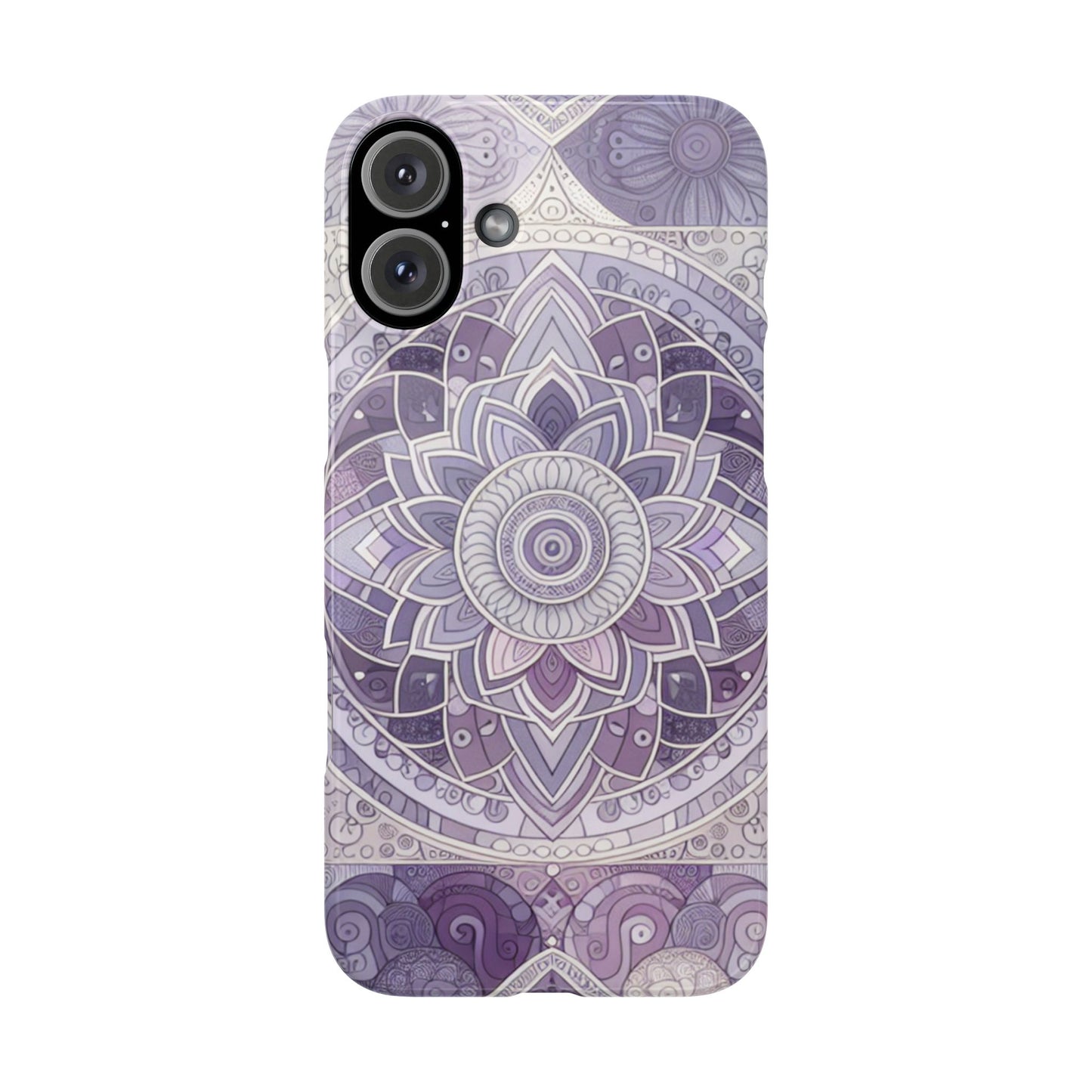 Elegant Mandala Slim Phone Case – Purple Harmony Design