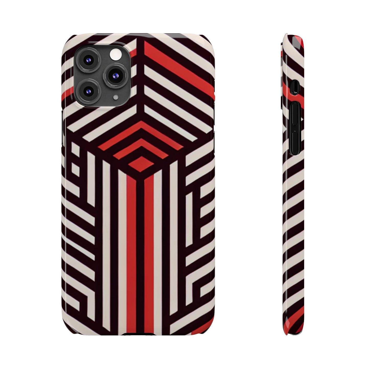 Geometric Slim Phone Case - Modern Abstract Design for Minimalist Style