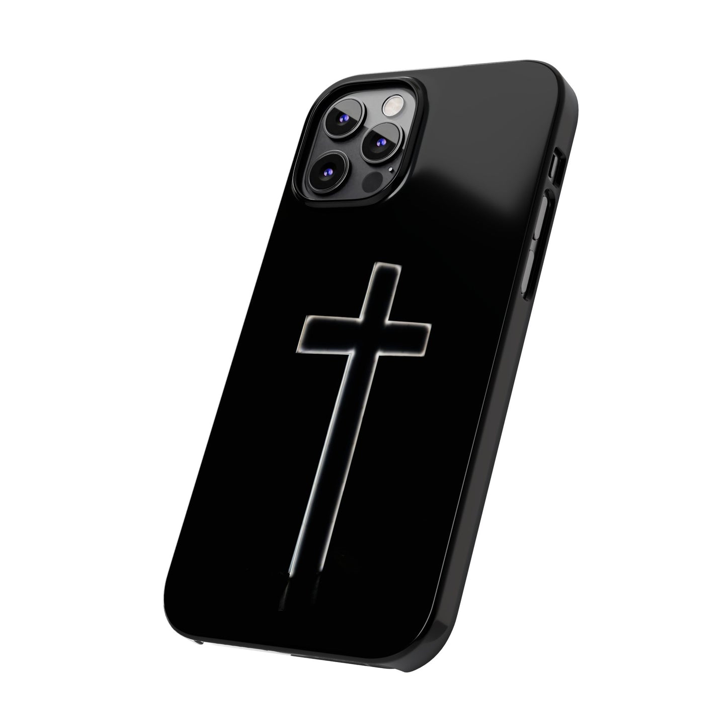 Inspirational Slim Phone Case with Cross Design