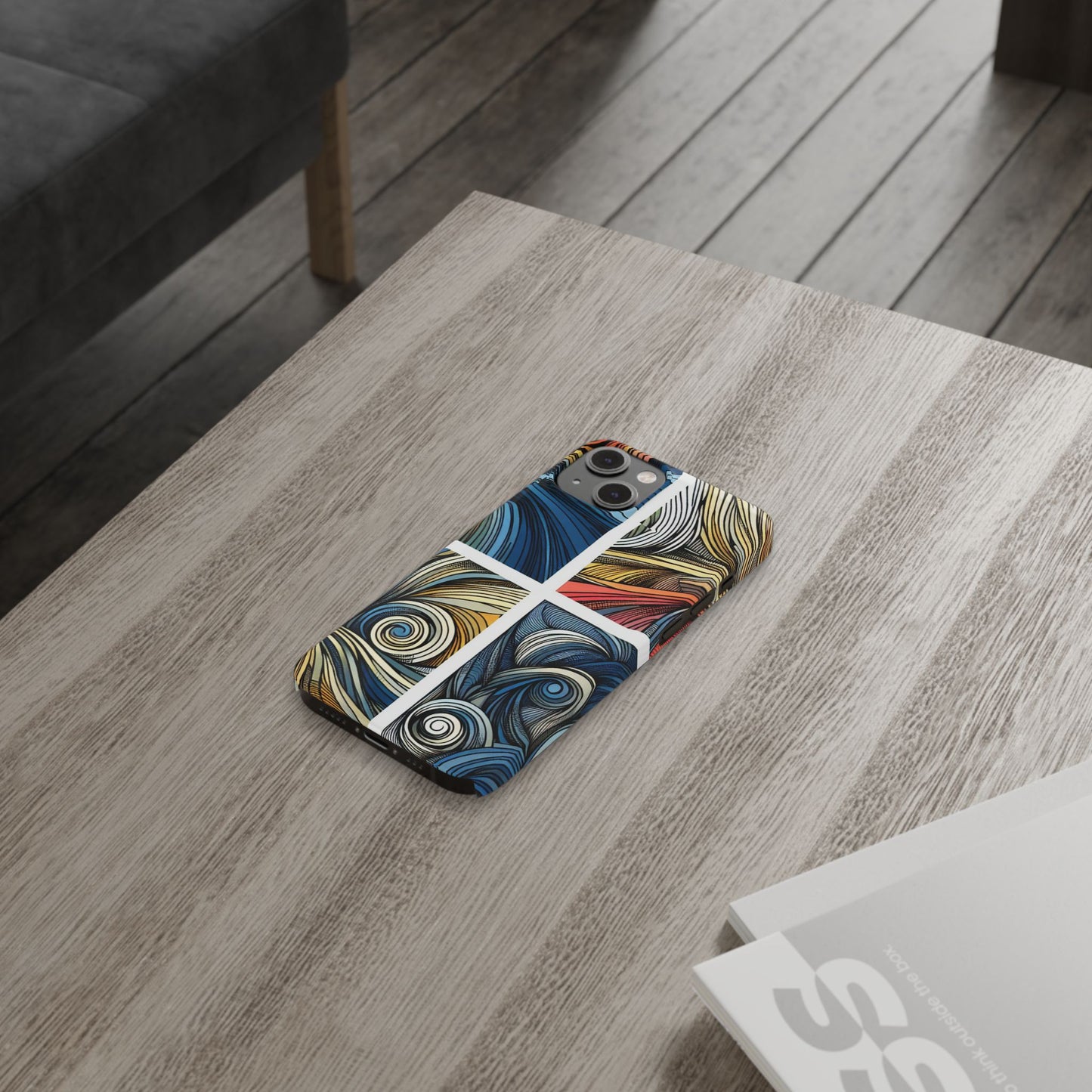 Artistic Slim Phone Cases - Colorful Swirl Design for Creative Souls