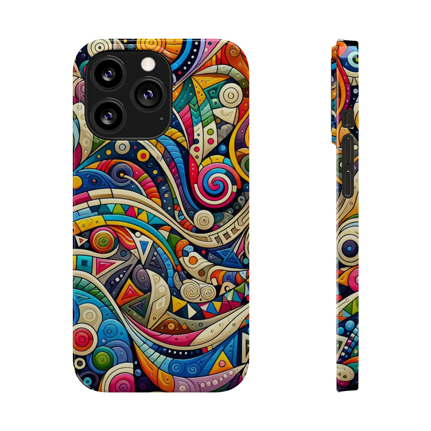 Colorful Abstract Slim Phone Case - Creative Art Design