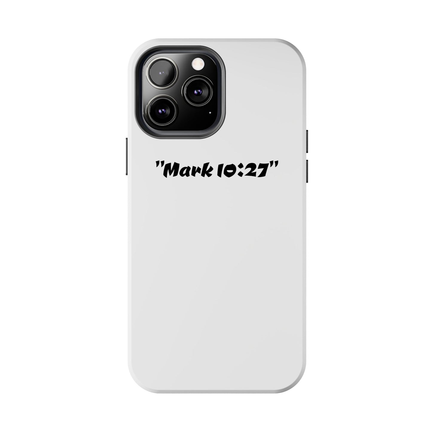 Bible verse "Mark 10:27" (V2) - Tough iPhone Case