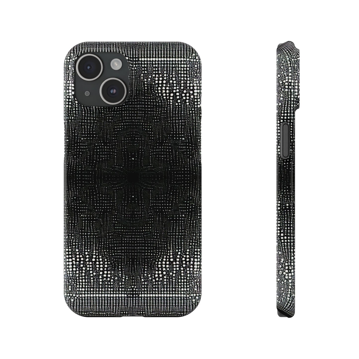 Glamorous Black Diamond Pattern Slim Phone Case