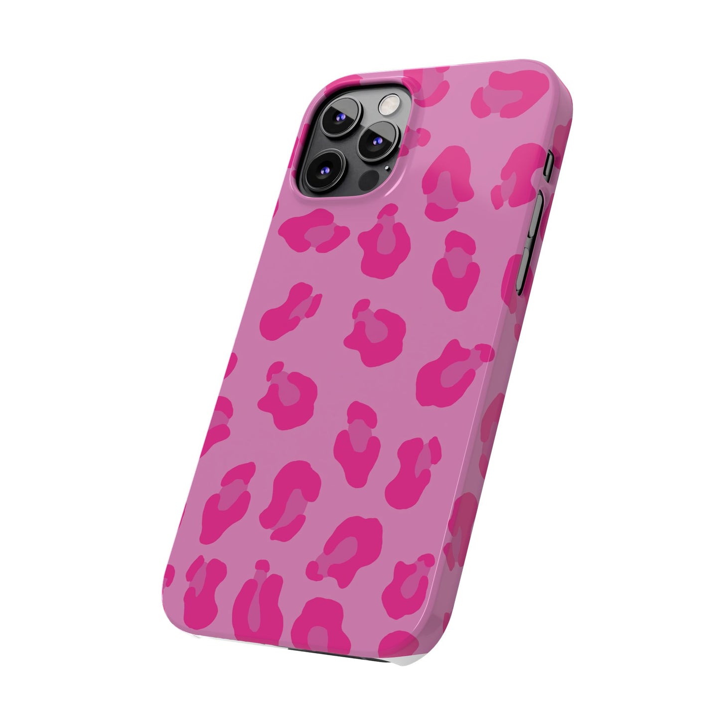 Pink Leopard Print Slim Phone Case - Stylish & Trendy Protection