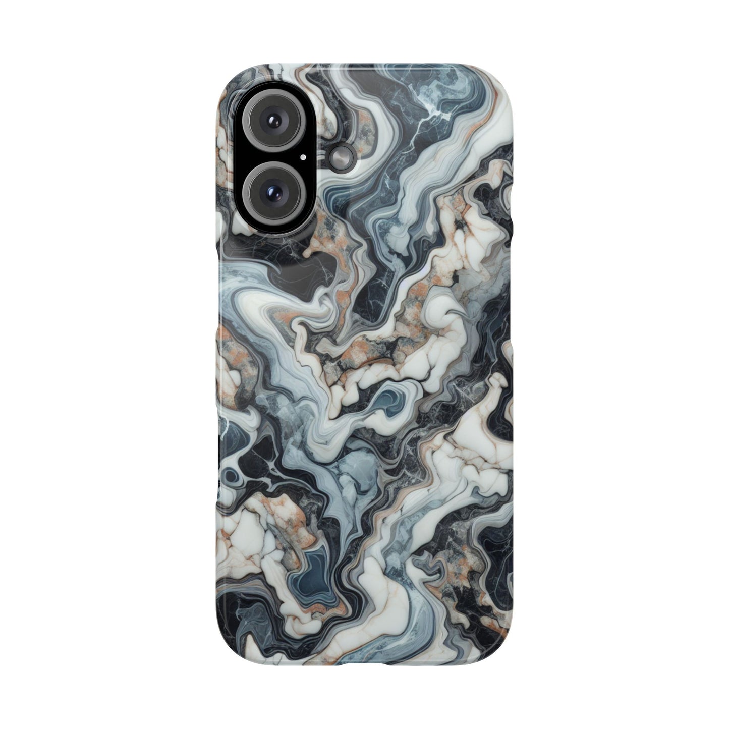 Artistic Marble Slim Phone Case - Elegant Design for Modern Aesthetics