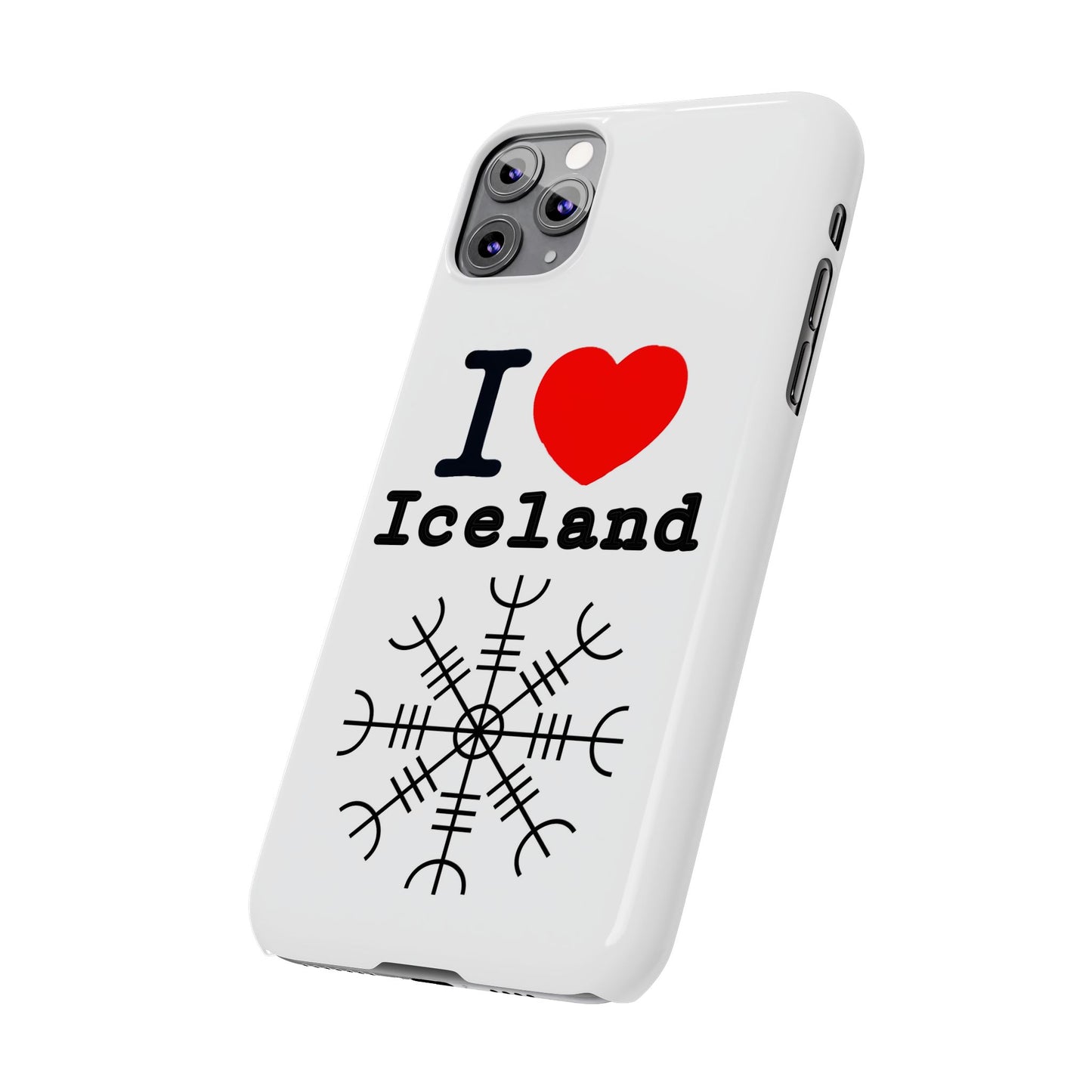 I Love Iceland Slim Phone Case - Stylish & Unique Design for Travelers