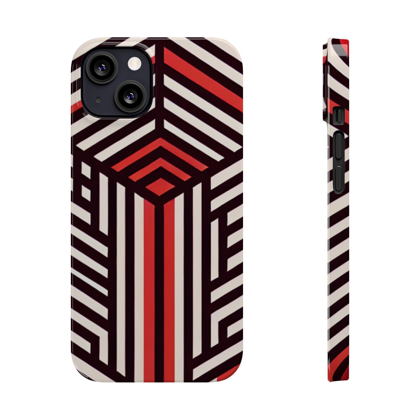 Geometric Slim Phone Case - Modern Abstract Design for Minimalist Style