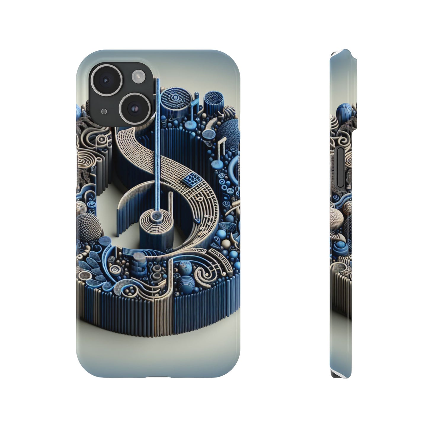 Abstract Musical Note Slim Phone Case - Modern Design for Music Lovers