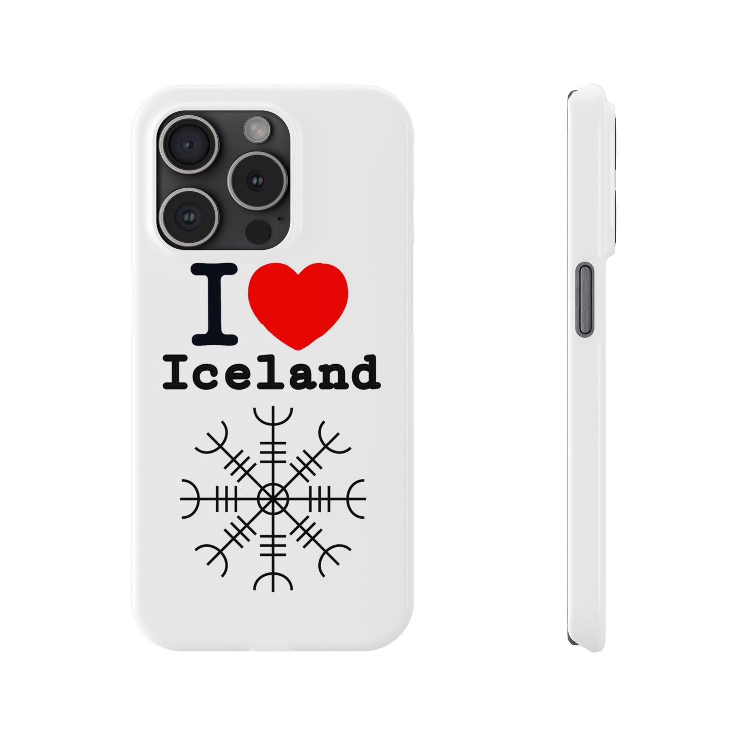 I Love Iceland Slim Phone Case - Stylish & Unique Design for Travelers