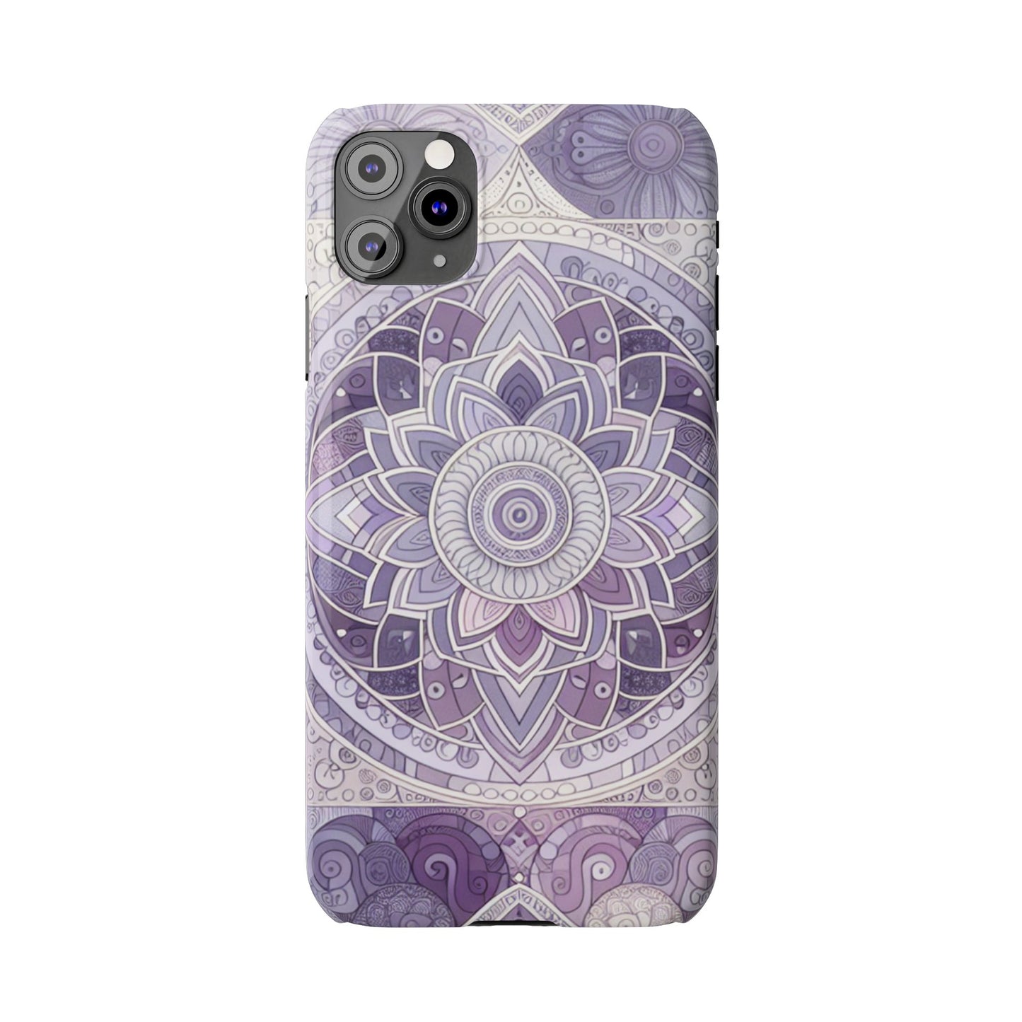 Elegant Mandala Slim Phone Case – Purple Harmony Design